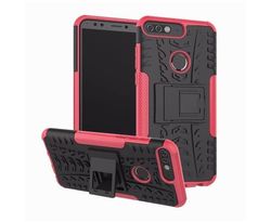Pink For Huawei Nova 2 Lite Heavy Duty Tyre Tough Stand Phone Case Cover
