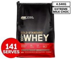 Optimum Nutrition Gold Standard 100% Whey Protein Powder Extreme Milk Chocolate 4.54kg / 141 Serves