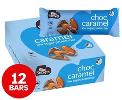 12 x Slim Secrets Afternoon Snack Attack Protein Bars Choc Caramel Decadence 40g