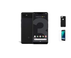 Google Pixel 3 XL 64GB Just Black Unlocked Smartphone Bundle: Comes With Tempered Glass, Case, & Charger (Refurbished)