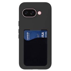 Silikone cover med kortholder til Google Pixel 9a - Sort