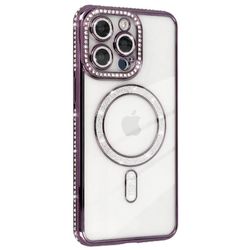 Diamond bling MagSafe deksel til Apple iPhone 14 Pro Max - Purpl