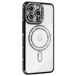 Diamond bling MagSafe deksel til Apple iPhone 14 Pro Max - Svart