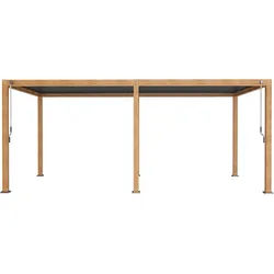 Gardenson Pergola , Metall , Holzoptik , 600x250x300 cm , Europäischer Sicherheitsstandard , Sonnenschutz, Pavillons