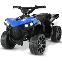 TLGREEN Elektro-Kinderquad 6V Kinderauto Kindermotorrad 3-5 KM/h, mit MP3-Musikplayer Trompete, Geeignet für Kinder ab 3 Jahren blau