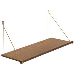 We Do Wood - Loop Shelf, Eiche geräuchert / Messing