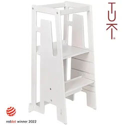 Lernturm , Weiß , Holz , Birke , furniert , 40x90x43 cm , EN 1888 , Babymöbel & Kindermöbel, Babyzimmer, Hochstühle, Lerntürme