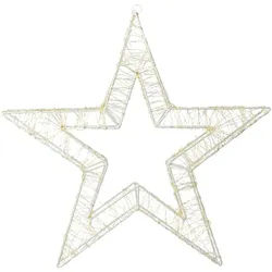 LED-Stern, warmweiß, IP44, Timerfunktion, Kabelbetrieben