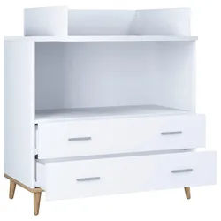Mid.you Wickelkommode , Weiß , Kunststoff , 2 Schubladen , 60x93x49 cm , Babymöbel & Kindermöbel, Babyzimmer, Wickelkommoden & Zubehör, Wickelkommoden