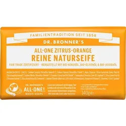 Dr-Bronners Pflege Feste-SeifenAll-One Zitrus-Orange Reine Naturseife 140 g