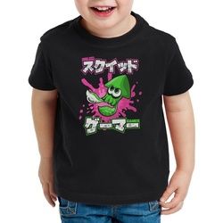 style3 Print-Shirt Kinder T-Shirt Squid Gamer switch shooter gamer schwarz 164