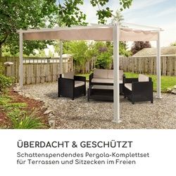 Pantheon Pergola Aluminiumkantrohr 3x4m 4 Eckpfosten wasserabweisend