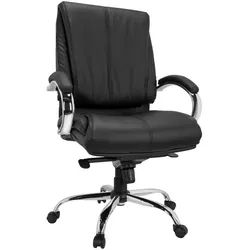Mid.you Chefsessel , Schwarz , Textil , Drehkreuz , 66x113x70 cm , Sitzfläche 360° drehbar, ergonomische Rückenlehne , Büromöbel, Bürostühle, Chefsessel