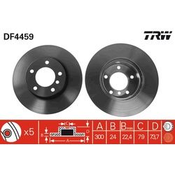 TRW Bremsscheiben belüftet Vorne Rechts Links für BMW 3 1 Z4