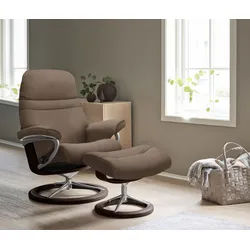 Stressless® Fußhocker »Sunrise«, mit Signature Base, Gestell Braun Stressless® dark beige Q2 FARON