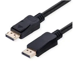 VALUE DisplayPort Kabel, v2.1, 10K, DP ST - ST Audio- & Video-Kabel, DisplayPort Männlich (Stecker), DisplayPort Männlich (Stecker) (500.0 cm) schwarz
