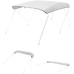 VEVOR Ersatz-Bootsverdeck Bootsmarkise Bimini Top für Boote 246-262cm Hellgrau