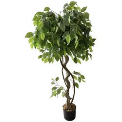 Xxxl Kunstpflanze Ficus 120 cm , Grün , Kunststoff , 120 cm , Dekoration, Blumen & Blumentöpfe, Kunstpflanzen