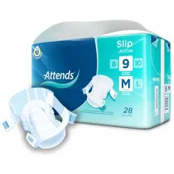 Attends Slip Active 9 Inkontinenzhosen, Saugende Hygienehosen, 1 Packung = 28 Stück, medium