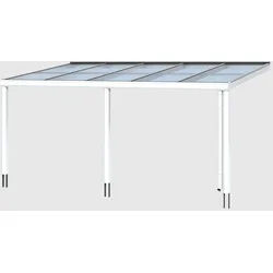 Skan Holz Aluminium Terrassenüberdachung Monza Breite 541 cm-541 x 307 cm (Gr. 2)-weiß