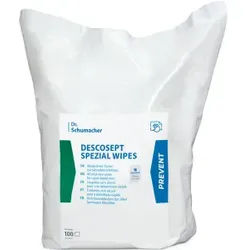Dr. Schumacher DESCOSEPT SPEZIAL WIPES Desinfektionstücher, Gebrauchsfertige alkoholfreie Tücher zur Schnelldesinfektion, 1 Nachfüllpackung à 100 Tücher
