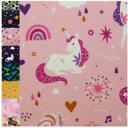 MAGAM-Stoffe Stoff "Niklas", Kinder Baumwollstoff ÖKO-TEX Meterware ab 50cm rosa