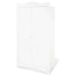 Pinolino Babykleiderschrank , Weiß , Holzwerkstoff , 3 Fächer , 98x180x57 cm , Baby & Kindermöbel, Babyzimmer, Babyzimmer-serien