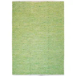 Xxxl Flachwebeteppich , Grün , Textil , Struktur , rechteckig , 80x150 cm , pflegeleicht , Teppiche und Böden, Teppiche, Webteppiche