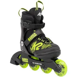 K2 Inline Skates Raider (Rollen: 70mm/76A, Kugellager: ABEC: 3) schwarz/limegrün Jungen