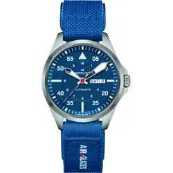 Hamilton Khaki Aviation Pilot Day Date Auto Air Glaciers" H64655941" - blau,blau, braun - 42mm