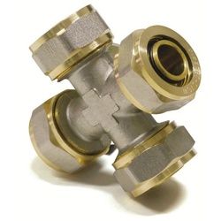 PipeTec Deutschland Gewindefitting Schraubfitting Kreuz-T-Stück 16x2 mm Mehrschichtverbundrohr