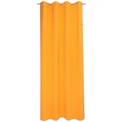 Esprit Ösenvorhang , Dunkelgelb , Textil , Uni , 140x250 cm , Heimtextilien, Vorhänge, Fertigvorhänge, Ösenvorhänge