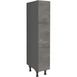 Nobilia Apothekerschrank , Schieferfarben , Holzwerkstoff , 4 Fächer , nur wie online abgebildet bestellbar , 30x168x58 cm , Blauer Engel, Pefc, Goldenes M, Made in Germany, DGM-Klimapakt , Küchen, Küchenmöbel, Küchenschränke, Apothekerschränke
