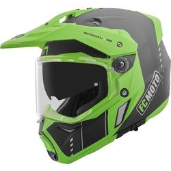 FC-Moto Merkur Pro Air Enduro Helm, schwarz-grün, Größe XL für Männer