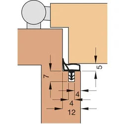 Türdichtung V 1015 - weiß