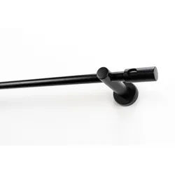 GARESA Gardinenstange »PANDRI«, 1 läufig-läufig, Wunschmaßlänge, einfache mit Verbinder verlängerbar, ohne Ringe GARESA schwarz L: 420 cm Ø 20 mm