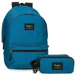 Pepe Jeans Unisex. 63324P2 Aris Rucksack mit blauer Tasche (OSFA), Lässig, Polyester