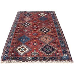 morgenland Wollteppich »Maschad Blumenmuster Blu scuro 340 x 244 cm«, rechteckig morgenland Dunkelblau B/L: 244 cm x 340 cm