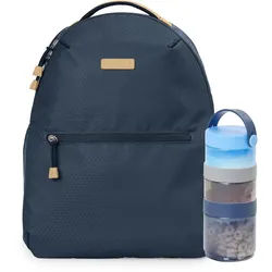 Skip Hop Wickelrucksack Go Envi, blau-grau, aus recyceltem Material blau