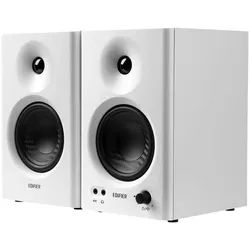 Edifier® MR4 Regal-Lautsprecher 2.0 (42 W, Studiomonitore, Class-D Verstärker, zwei wählbare Klangmodi: Studio, Musik) weiß