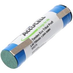 NiMH AkkuPack 2,4 Volt, 750mAh, 58x14,5mm für Zahnbürsten