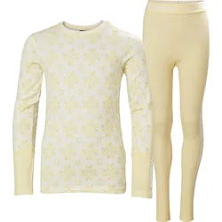 Helly Hansen JR Graphic Lifa Merino SET yellow cream snowflake aop (367) 16