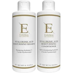 ErthSkin London Feuchtigkeitsspendendes Shampoo + Spülung mit Hyaluronsäure 1 l Unisex