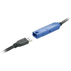 Lindy LINDY USB-Kabel USB 3.2 Gen1 USB-A Stecker, USB-A Buchse 10.00 m Schw USB-Kabel, (1000.00 cm) schwarz