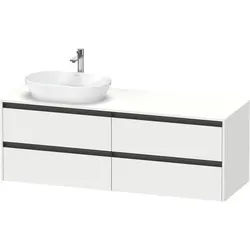 Duravit Ketho.2 Konsolenwaschtischunterbau wandhängend Weiß Matt 1600x550x568 mm - K24899L18180000 K24899L18180000