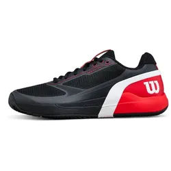 Wilson RUSH PRO 5 CLAY Black/Rd BLACK/INFRARED/WHITE Hallenschuh 42 EU