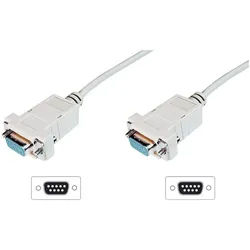Digitus Digitus Seriell Anschlusskabel [1x D-SUB-Buchse 9pol. - 1x D-SUB-Buchs Konverterkabel, (300.00 cm) beige|braun