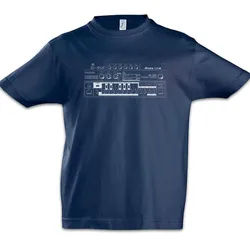 Urban Backwoods Print-Shirt Synthesizer 303 Kinder T-Shirt Acid Techno Electro Audio LFO Waves (1-tlg) Sound Sustain Music DJ blau 86/92