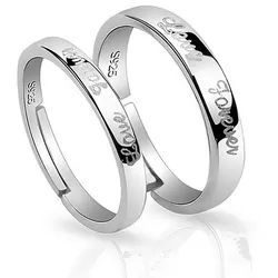 Fivejoy Partnerring 2 Stück Partnerring Ring, Trauringe Paar Ringe, (1-tlg., Verlobungsring Sets Einstellbar) silberfarben