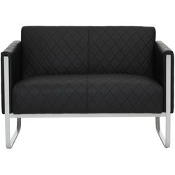 Mid.you 2-Sitzer-Sofa , Schwarz, Hellgrau , Textil , 111x78x71 cm , Rücken echt , Wohnzimmer, Sofas & Couches, Sofas, Textilsofas